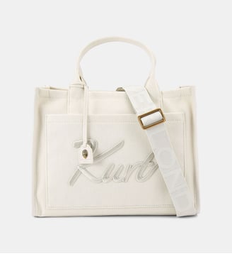 Mini sac cabas Kurt signature - Kurt Geiger London - Blanc