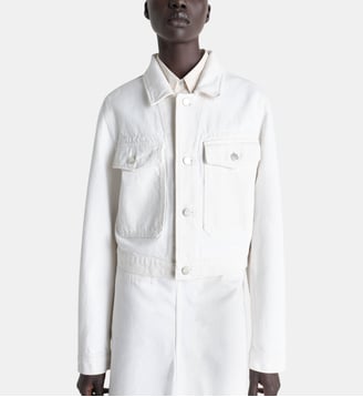 Blouson court en coton - Lemaire - Crème