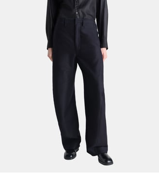 Pantalon chino twisté en coton - Lemaire - Nuit