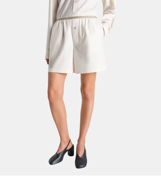 Short Boxer en coton mélangé - Lemaire - Beige clair