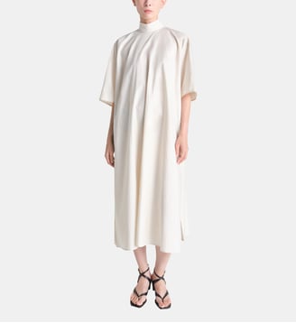 Robe longue tube réversible en coton mélangé - Lemaire - Beige clair