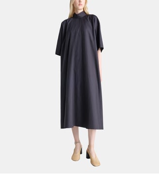 Robe longue tube réversible en coton mélangé - Lemaire - Gris foncé