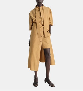 Robe longue tube réversible en coton mélangé - Lemaire - Cumin