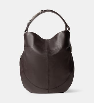 Sac Hobo Quiver Clip Large en cuir - Lemaire - Chocolat noir