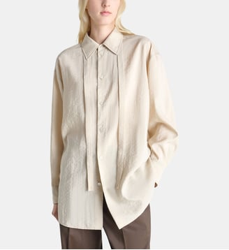 Chemise oversize avec noeud - Lemaire - Beige clair