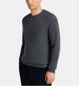 Pull droit Nachrib côtes cachemire  - Galeries Lafayette - Gris anthracite foncé