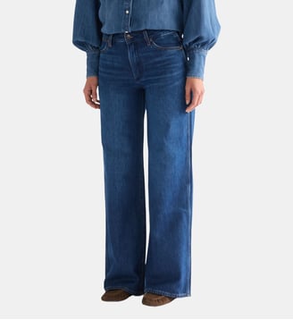 Jean World large taille mi haute - Wrangler - Bleu jean moyen