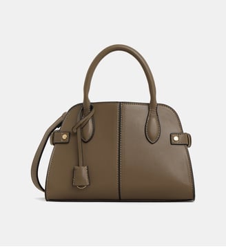 Sac à main Marjorie rigide lisse - Galeries Lafayette - Marron taupe