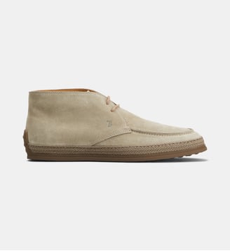Bottines en cuir velours - Tod's - Beige