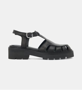 Sandales Calypso en cuir - Mellow Yellow - Noir
