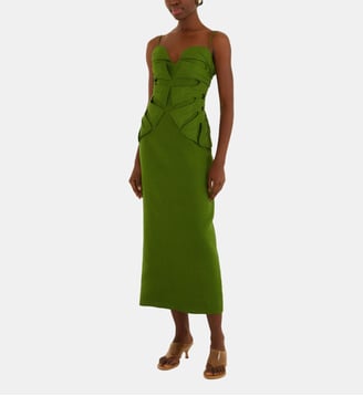 Robe ajustée sans manches en coton - Farm Rio - Vert