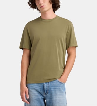 T-shirt en coton Pima  - Frame - Deep olive