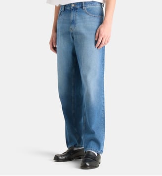 Jean droit Ryder en denim de coton bio - Les Deux - Bleu jean