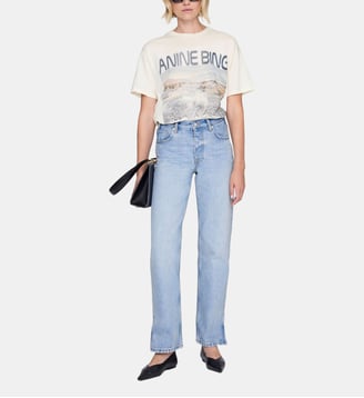T-shirt droit Cade Wildflowers coton  - Anine Bing - Off white