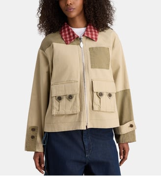 Veste De Grange réversible Marcelle  - Damson Madder - Kaki et rouge