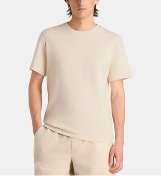 T-shirt droit en coton - Frame - Beige