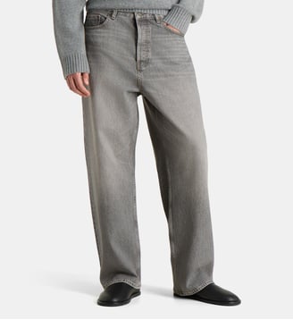 Jean baggy délavé - Frame - Gris