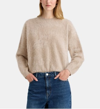 Pull droit Folie en cachemire extra doux - Galeries Lafayette - Beige moyen