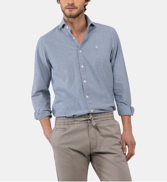 Chemise droite en denim à rayures signature - El Ganso - Denim