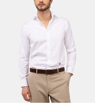 Chemise droite en coton signature - El Ganso - Blanc
