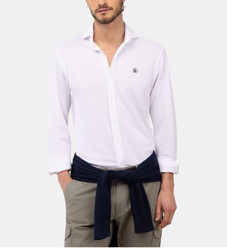 Chemise droite en coton signature - El Ganso - Blanc
