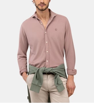 Chemise droite en coton - El Ganso - Rose