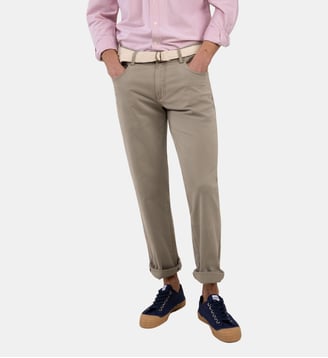 Pantalon droit en coton - El Ganso - Vert