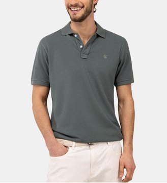 Polo droit en coton signature - El Ganso - Vert