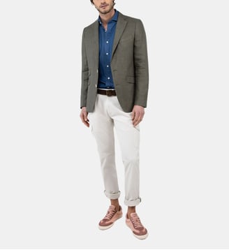 Veste droite en lin - El Ganso - Vert