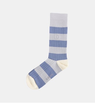 Chaussettes classiques en coton à rayures - El Ganso - Gris
