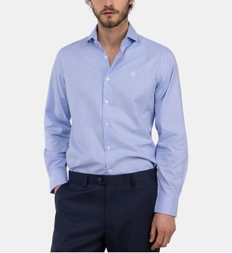 Chemise droite à carreaux - El Ganso - Bleu