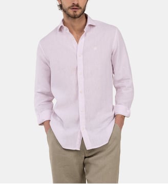 Chemise droite en lin - El Ganso - Rose