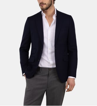 Blazer ajusté en laine mélangée - El Ganso - Marine