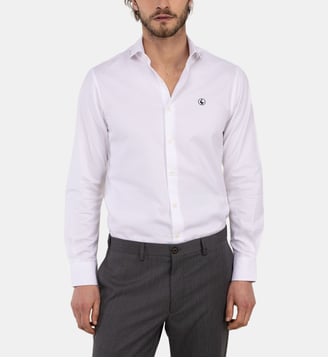 Chemise Royal Oxxford droite en coton signature - El Ganso - Blanc