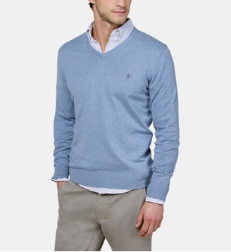 Pull droit col V - El Ganso - Bleu