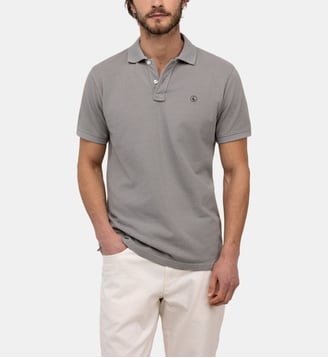 Polo droit en coton signature - El Ganso - Gris
