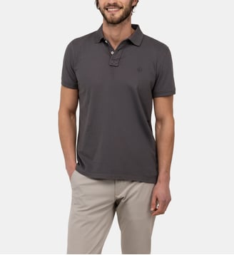 Polo droit en coton signature - El Ganso - Gris