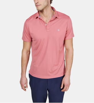 T-shirt polo droit signature - El Ganso - Rouge clair