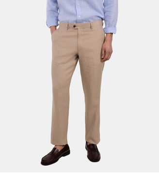 Pantalon droit en lin - El Ganso - Beige