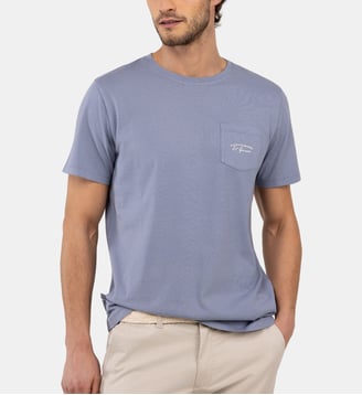 T-shirt droit coton drapeaux nautiques - El Ganso - Bleu