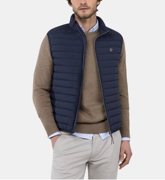 Gilet droit sans manches signature - El Ganso - Marine