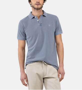 Polo fluide en coton - El Ganso - Bleu gris