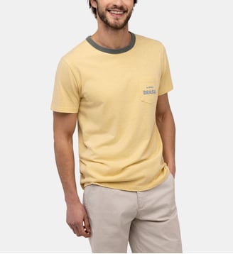 T-shirt droit coton Brésil et numéro 9 - El Ganso - Jaune