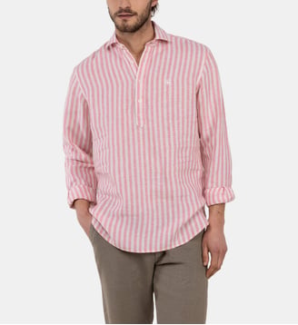 Chemise droite à rayures - El Ganso - Rouge