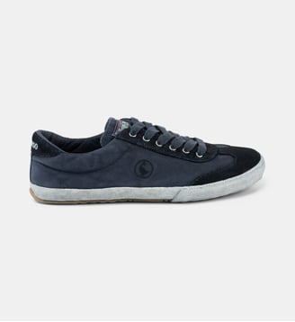 Baskets basses Tigra en coton détail en daim signature - El Ganso - Bleu marine