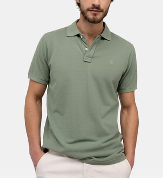 Polo droit en coton signature - El Ganso - Vert