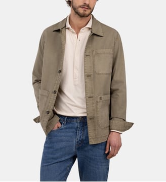 Surchemise droite en coton mélangé poches plaquées - El Ganso - Vert
