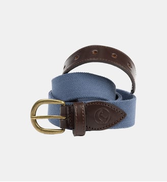 Ceinture souple détail en cuir - El Ganso - Bleu