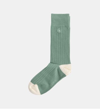 Chaussettes classiques en coton côtelé - El Ganso - Vert