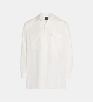 Chemise confort longue poches - Yohji Yamamoto - Blanc